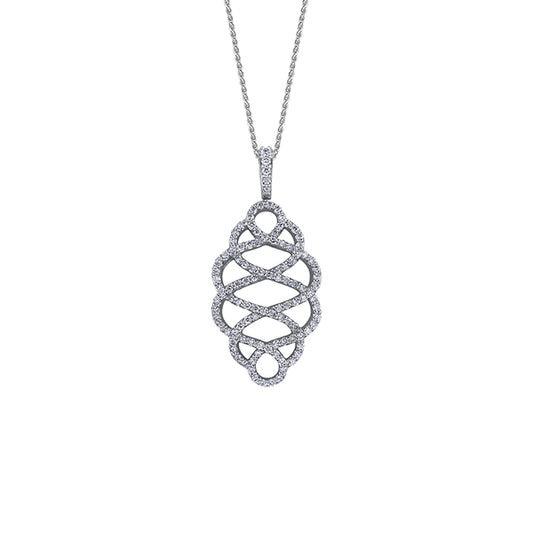 Diamond Pendant in 14K White Gold (0.003-0.37 CT. T.W.) - Silver