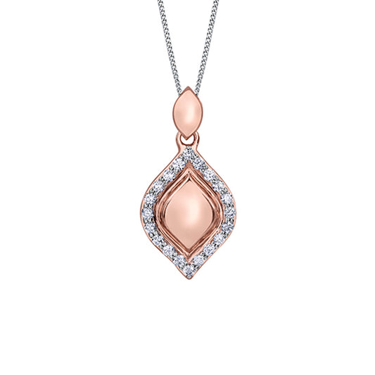 Diamond Pendant in 10K rose gold (0.25 CT. T.W.)