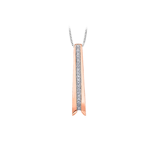 Diamond Pendant in 10K (0.13 CT. T.W.) - Rose