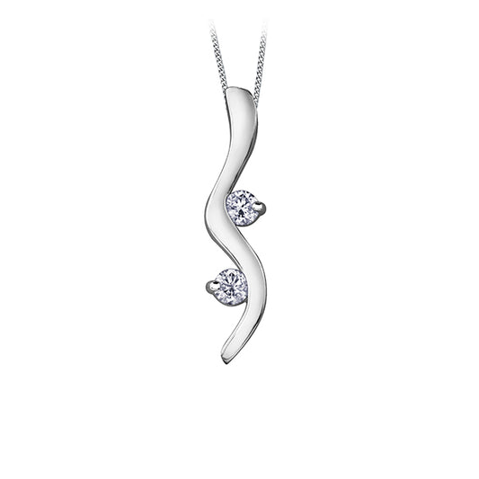 Diamond Pendant in 10K (0.16 CT. T.W.) - Silver