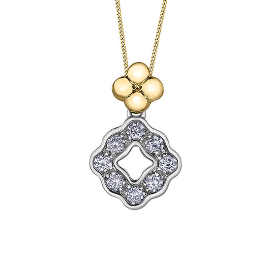 Diamond Pendant in 10K (0.25 CT. T.W.) - Silver and Gold