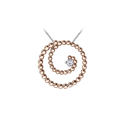 Diamond Pendant in 10K (0.08 CT. T.W.) - Rose