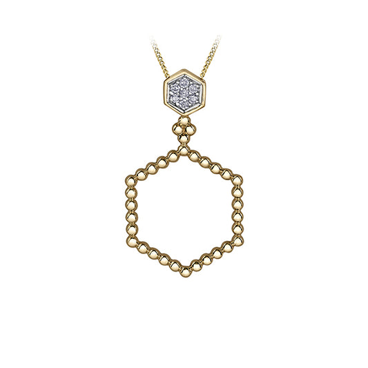 Diamond Pendant in 10K (0.05 CT. T.W.) - Silver and Gold