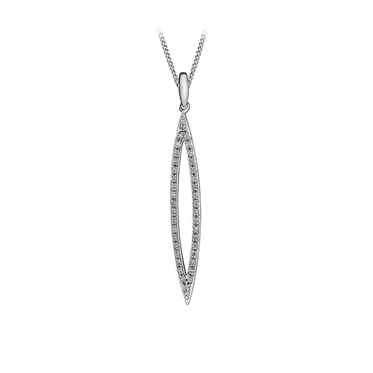 Diamond Pendant in 10K (0.1 CT. T.W.) - Silver
