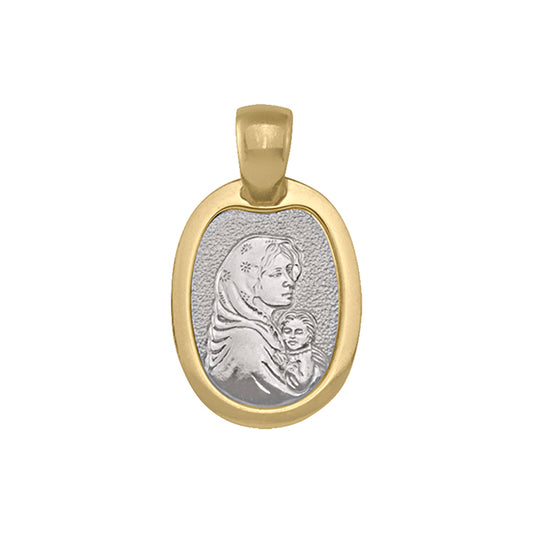 18K-Two-Tone-Oval-Madonna-Pendant---2.1-gm