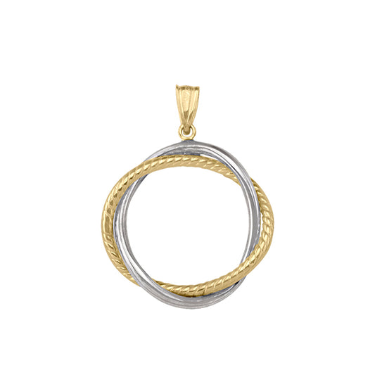 Elegant 10K 2 Tone Fashion Pendant
