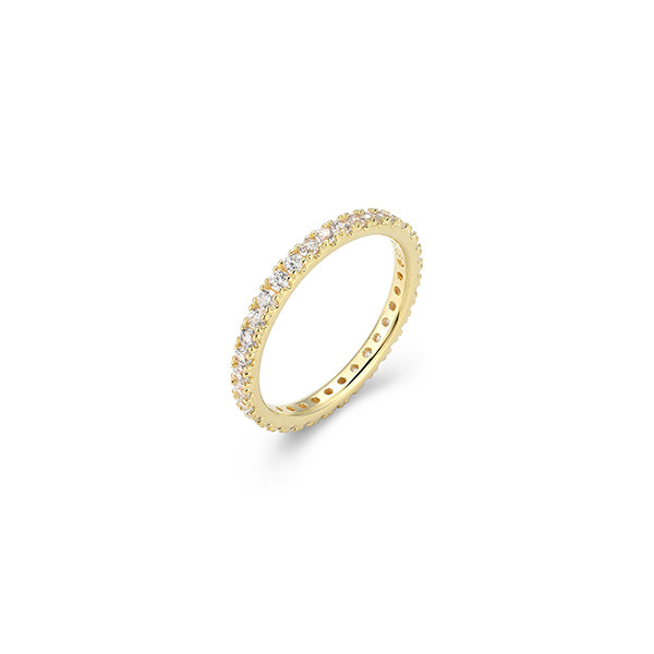 Goddess Diamondlite Cubic Zirconia Stackable Band Ring - Gold - Size 7