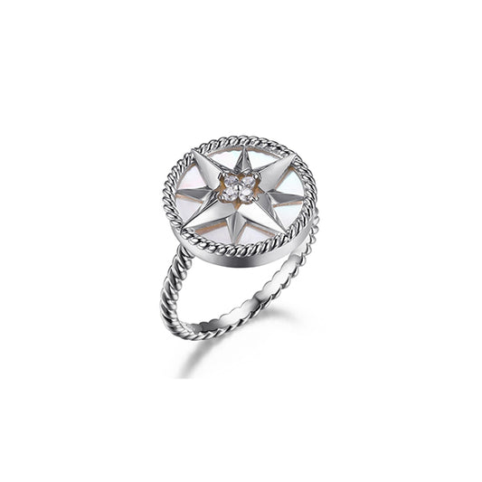 Charles Garnier Sterling Silver "STELLA" Star Ring - Silver - Size 7