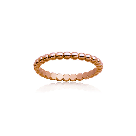 CJ Steelx Bead Ring - Rose Gold - Size 7