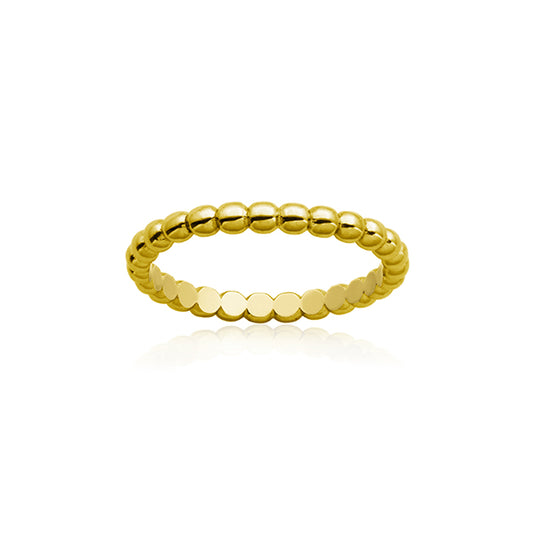CJ Steelx Bead Ring - Gold - Size 7