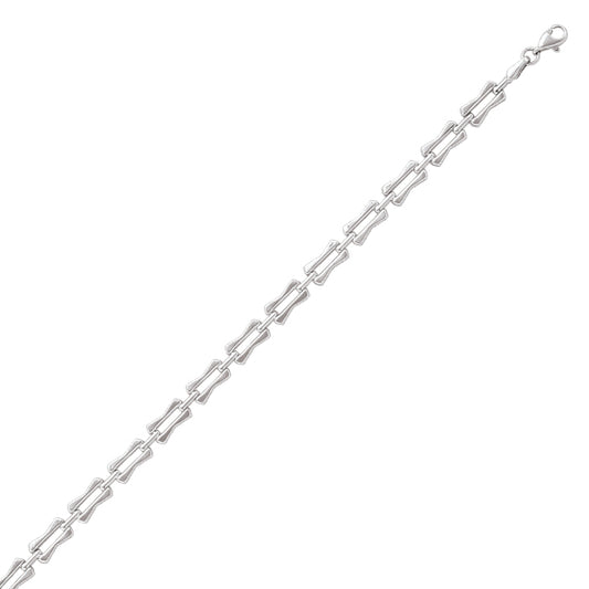 14K-Silver-Rectangle-Bracelet