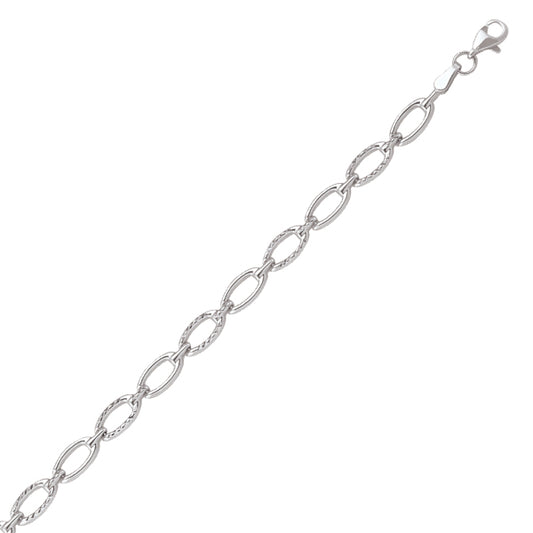 Elegant Real Gold Silver Link Bracelet