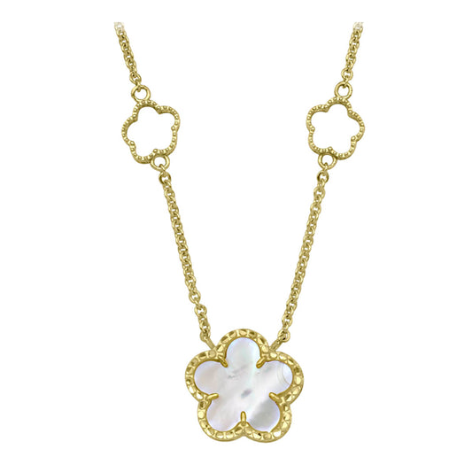 Elegant Real Gold Flower Pendant