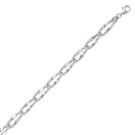 Elegant Real Gold Silver Link Bracelet